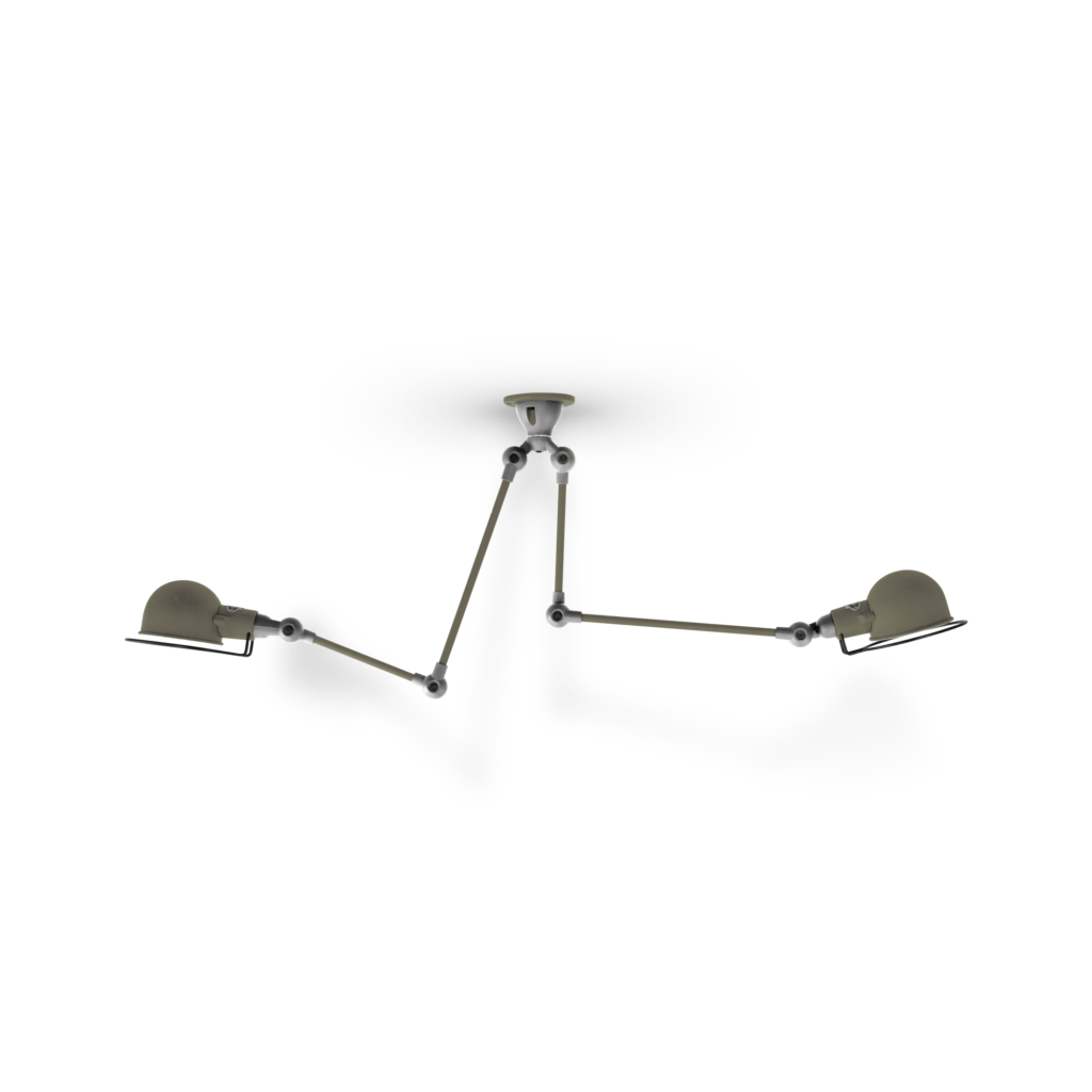 Signal Sky3773 loftlampe fra Jieldé - Khaki grey / Blank/poleret