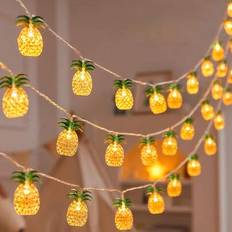 118,1 tum 20 LED-ljusslingor med ananas, lämpliga för heminredning, festdekoration, batteridrivna (batterier ingår ej) (3M (20 LED-lampor))