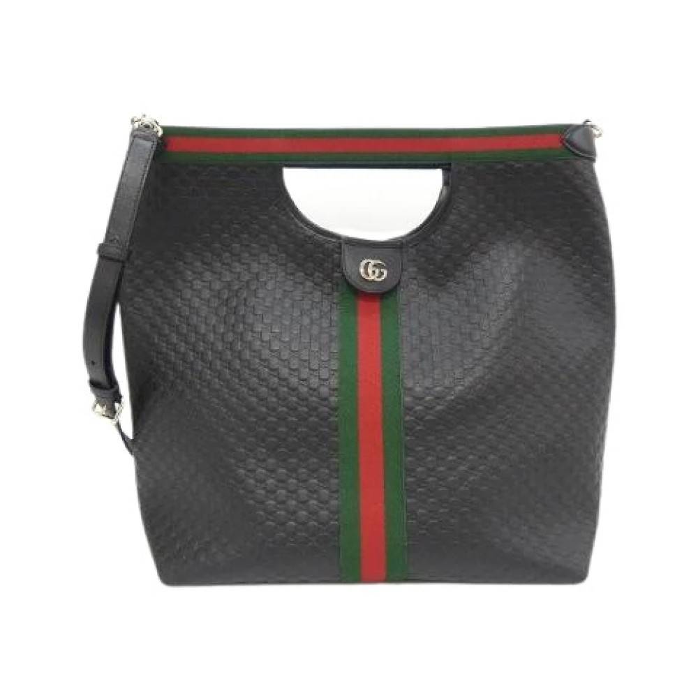 Gucci Vintage Pre-owned Ophidia Micro Guccissima Læder Tote Bag - Vintage - Dame - Sort - ONE SIZE - Læder