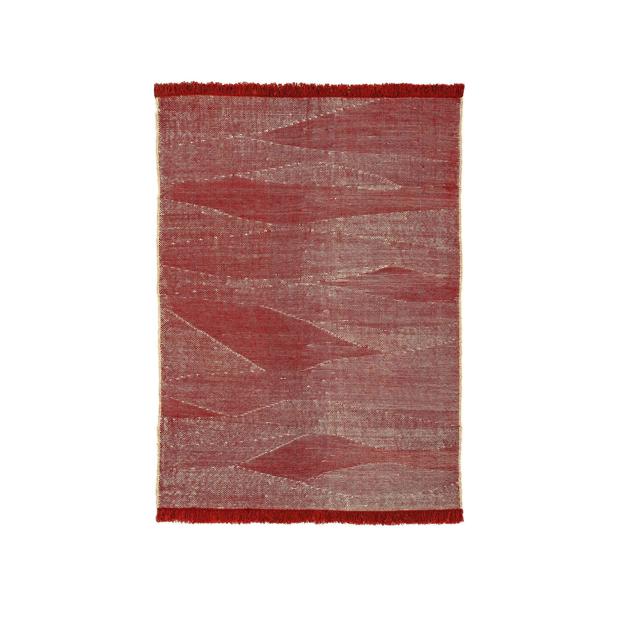 Nanimarquina - Telares wool rug Carmine 170 x 240 cm - Mønstrede tæpper - Nani Marquina - RØD - Uld