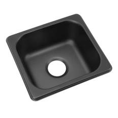 Bardiskbänk 150x135x70mm,Wet Bar Diskho Drop in,RV Diskho,Liten Rostfritt Stål Köks- och Bardiskbänk med 40mm Avloppshål för Båt Caravan RV Camper,Svart