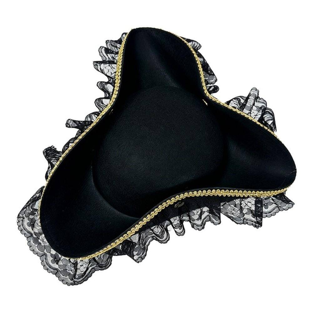 Enfärgad Cosplay Pirathatt Jackhatt Utklädnad Vuxen Treuddig Hatt Scenföreställning Dekoration Western Cowboyhatt