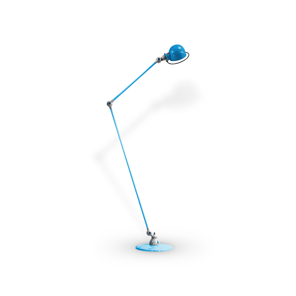 Loft D1260I gulvlampe fra Jieldé - Light blue / Blank/poleret