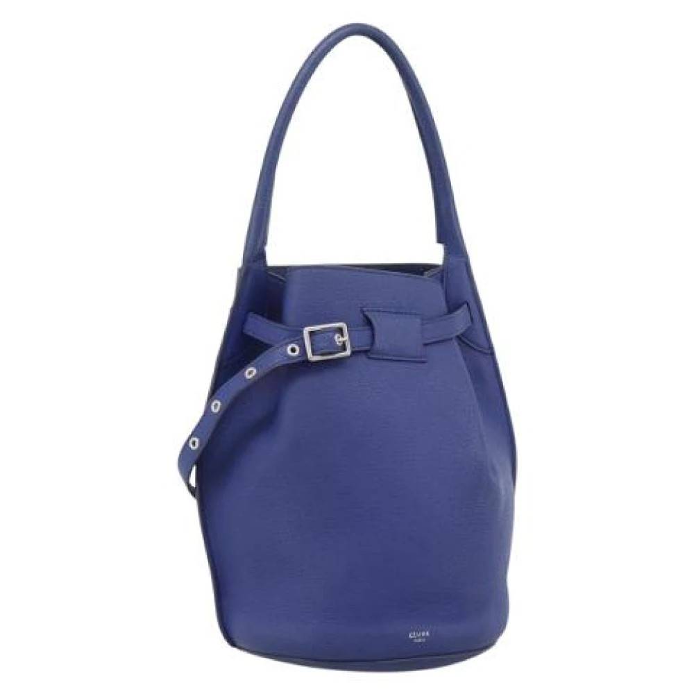 Celine Vintage Pre-owned Vintage Bucket Bag - Vintage - Dame - Blå - ONE SIZE - Læder