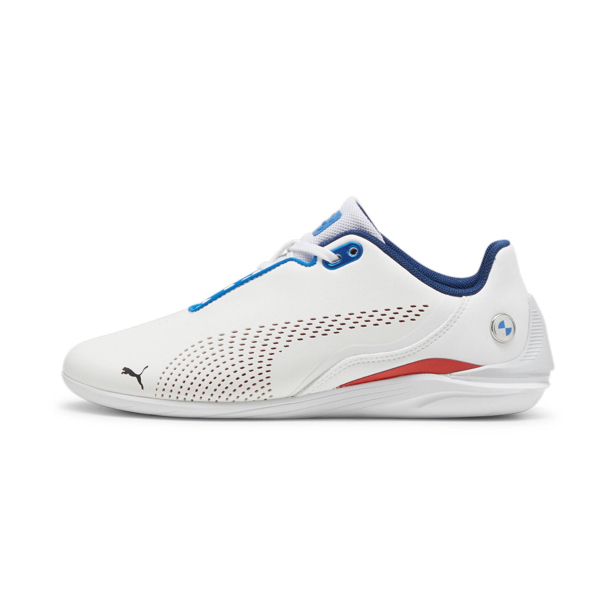 PUMA BMW M Motorsport Drift Cat Decima Motorsport Shoes Youth, Shoes, White/Pop Red/Pro Blue, 38