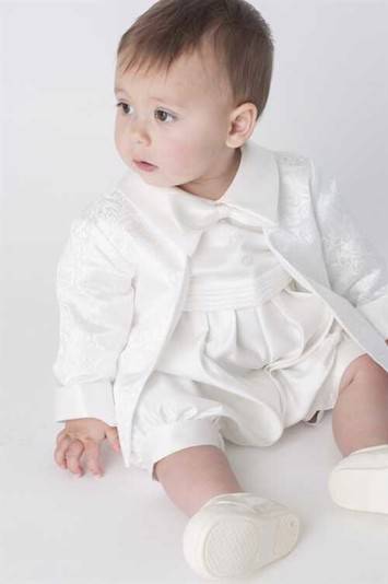 Baby jakkesæt: Lille Malte, ivory - dåbs jakkesæt eller lille brudesvend.