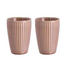 Plissé Termosmugg, Ø 80 x 120 mm, 250 ml, Woodrose, 2-pack