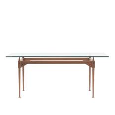 Cassina - 839 TL3 Rectangular, Underrede i Naturlig ask, Skiva i Klarglas 180 x 85 cm - Matbord - Franco Albini - Transparent,Träfärgad - Glas/Trä