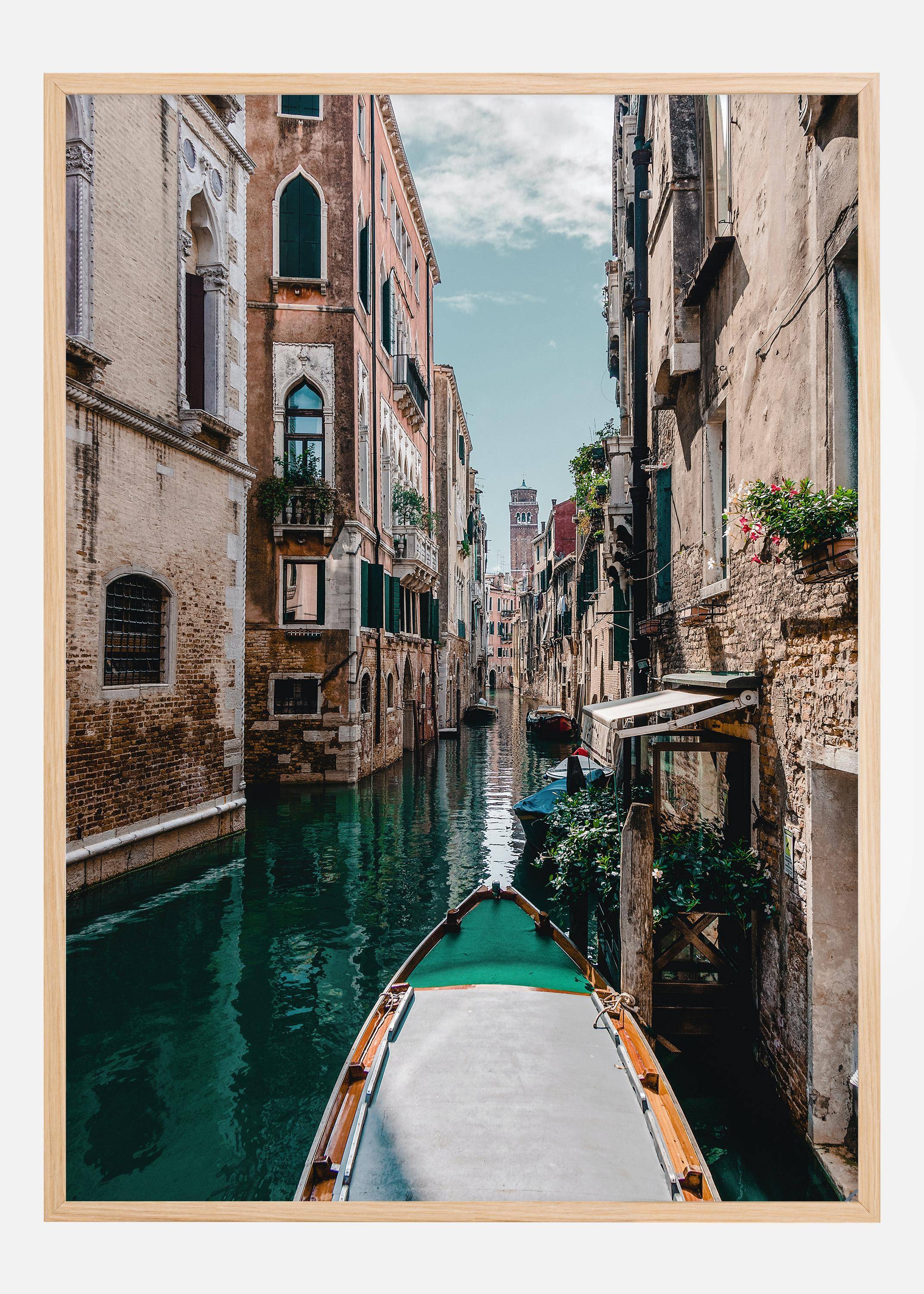 Boat on the river Poster (70x100 cm)