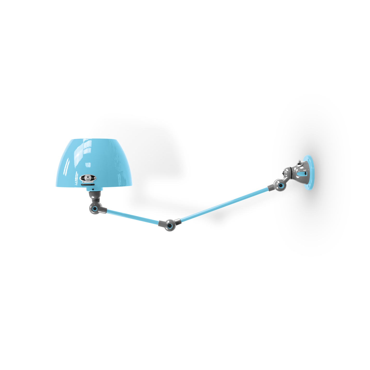 Aicler AIC371 væglampe fra Jieldé - Pastel Blue / Poleret/blank