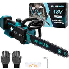 Batteridriven motorsåg kompatibel med Makita 18 V, 3 IN1 1000 W 6 tum 8 tum 12 tum elmotorsåg, motorsågar med säkerhetslås automatisk olja batterisåg handmotorsåg, trädgårdssax (utan batteri)