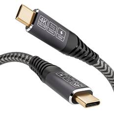 CAKOBLE USB C to USB C 20 Gbps Cable, USB 3.2 Gen2, 100W 20V/5A usb c cable fast charge, 4K @ 60Hz video transmission for laptops, monitors, USB C devices 0.5M