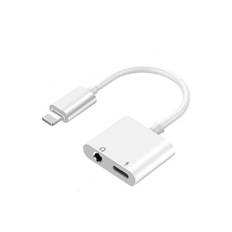 Cables & Adapters Headphone Adapter For Iphone Adaptor 3.5Mm Jack Dongle Earphone Connector 2 In 1 Charge Audio Compatible Pack of 1 - Standard vit