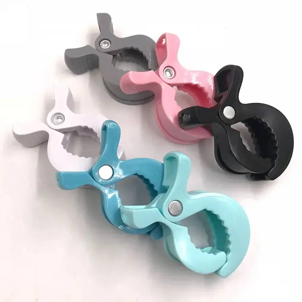 2Pcs Baby Stroller Hook Clips - Universal Alligator Pegs for Pram, Car Seat & Diaper Bag. Portable Bag Hanger for Mom & Kids.