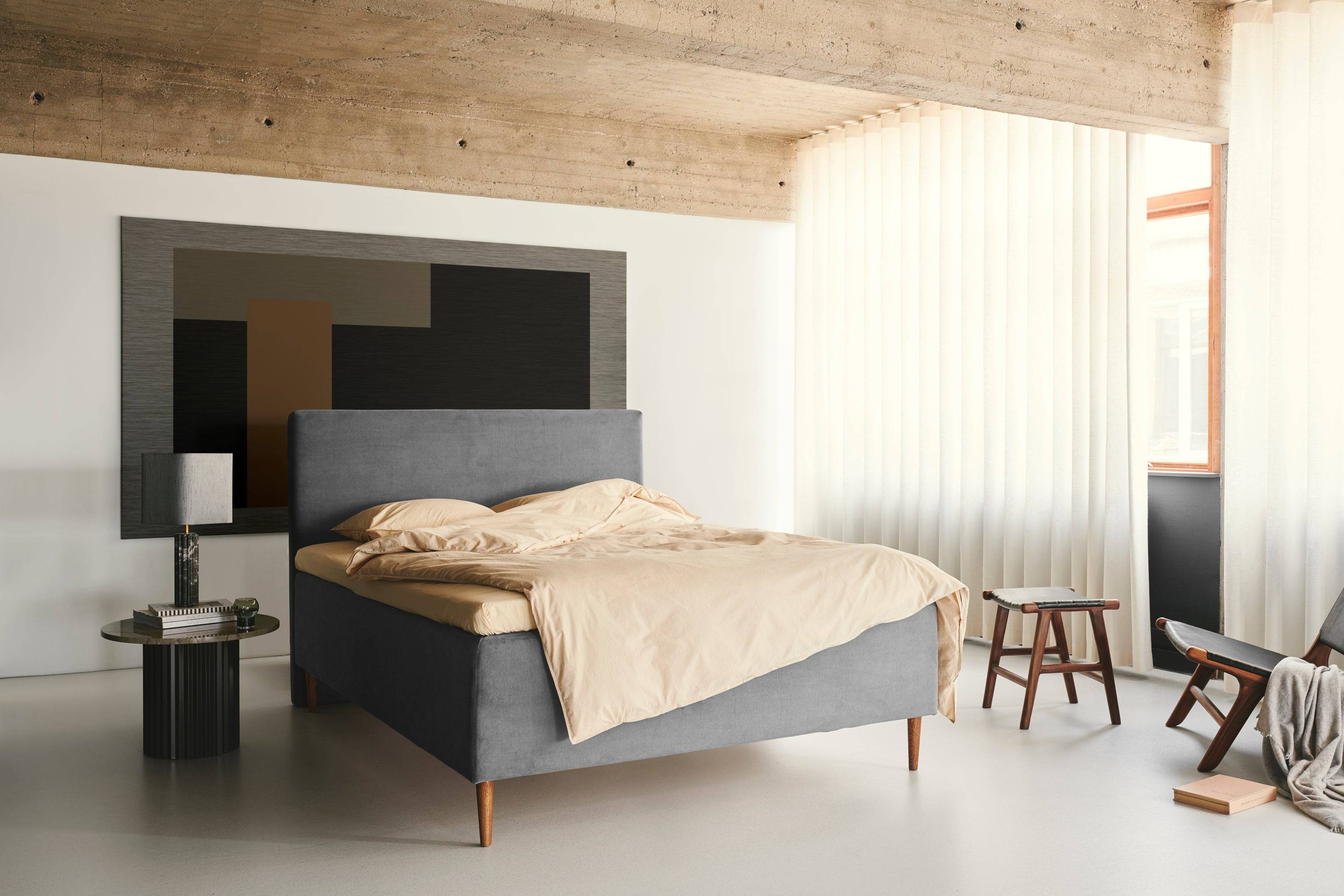 Comfort Lux | Boxmadras 210x210 - Grøn Fløjl / 2 Soft