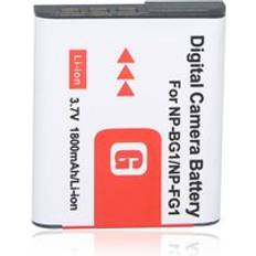 1 st 1800 mah np -bg1 np bg1 batteri för sony cyber-shot dsc -h3 dsc -h7 dsc -h9 dsc -h10 dsc -h20 dsc -h50 dsc -h55 dsc -h70 kamera - 1 batteri n laddare