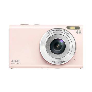 DC402-AF 4K Vlogging og Digitalkamera med Autofokus, 48MP Opløsning og 16X Digital Zoom (Open Box - Bulk Tilfredsstillelse) - Lyserød