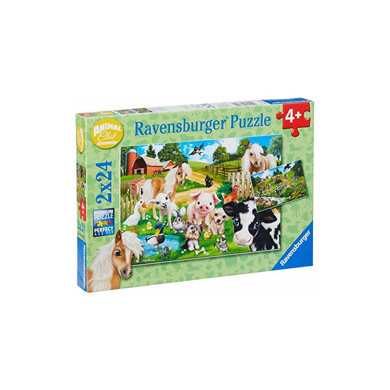 Ravensburger Kinderpuzzle 07830 - Tierfreunde / Animal Club - 2 x...
