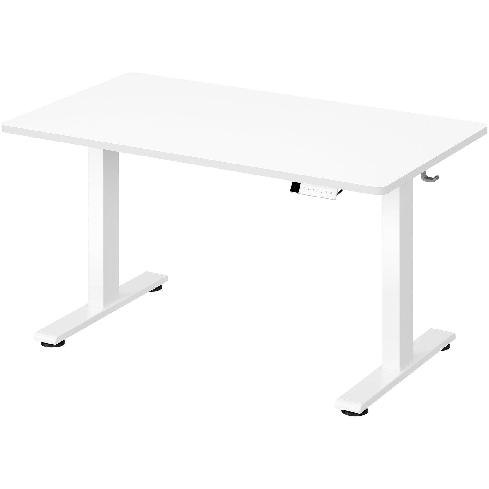SONGMICS Height Adjustable Standing Desk with Memory Controller, Dual Motor 140 x 80 x 73-121 cm, White.