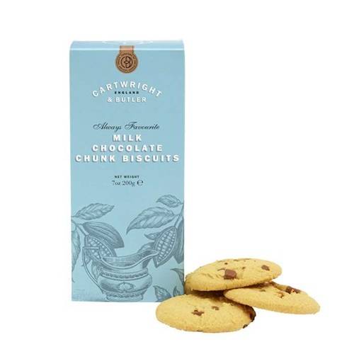 Cartwright & Butler Milk Chocolate Chunk Biscuits in Carton 200 g