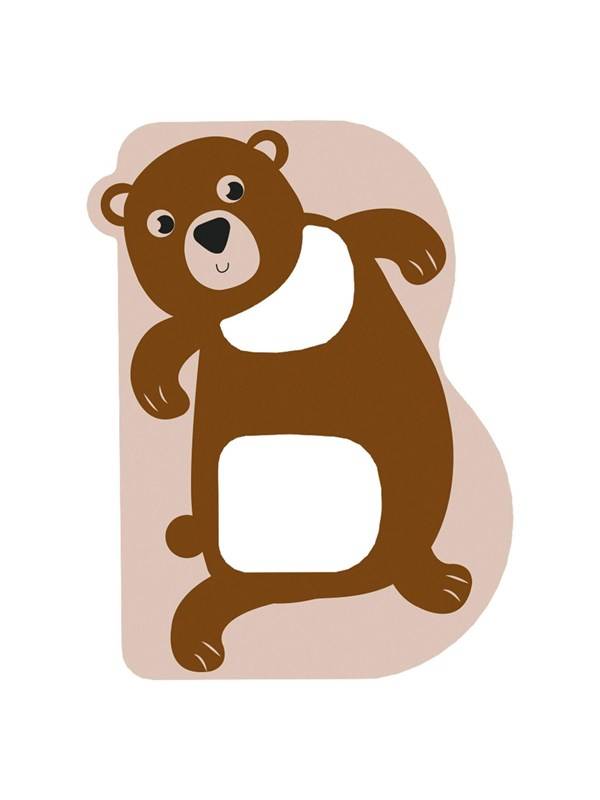 Small Foot - Wooden Animal Children's Letter - B