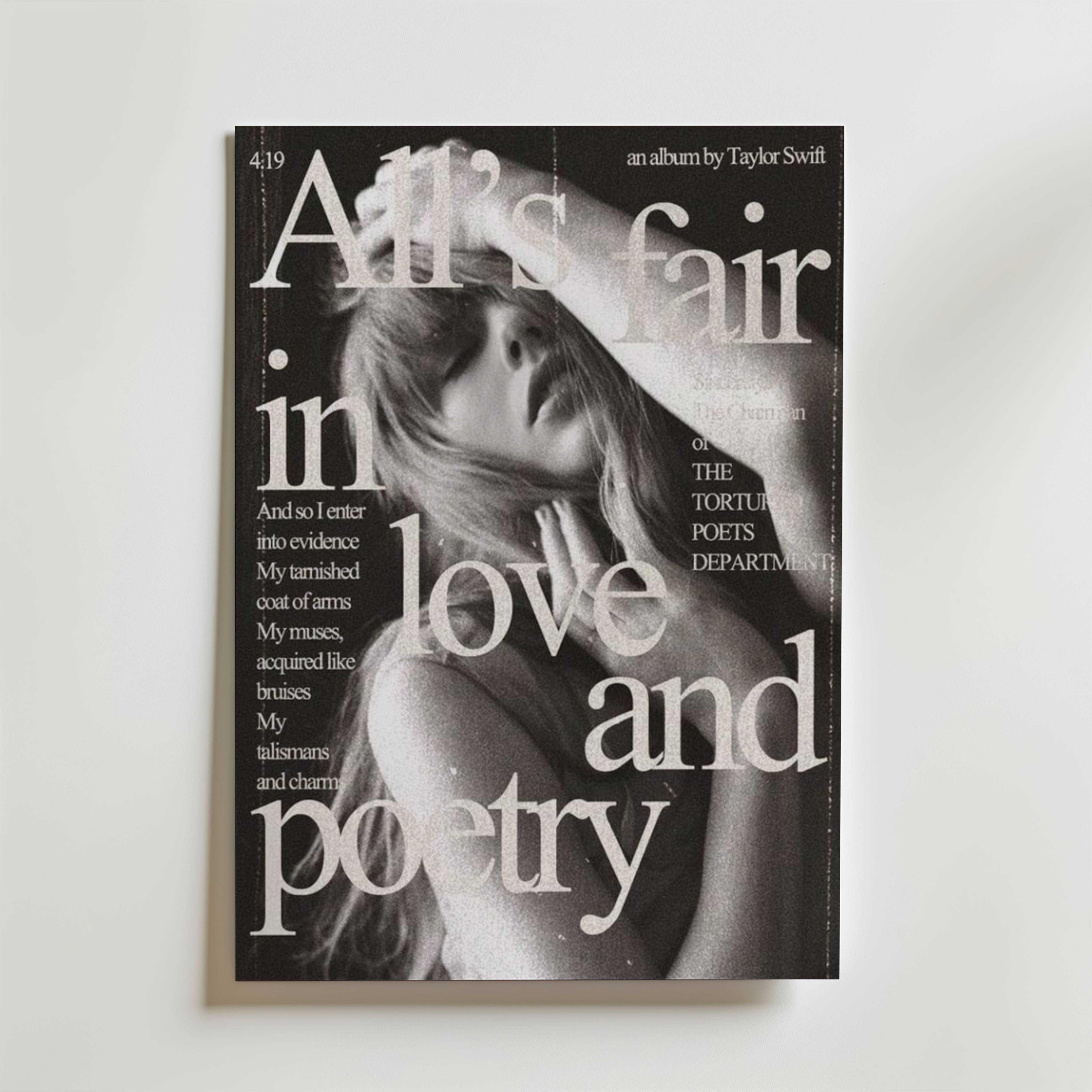 Alls Fair in Love and Poetry Poster - Premium Canvas 100x140 cm