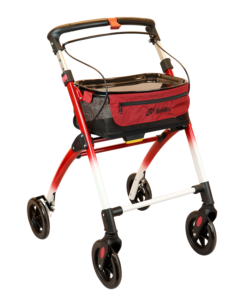 Mobilex Indendørs Rollator Jaguar Rød og Hvid