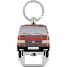 Brisa VW Collection-Volkswagen nøglering nøglering-Accessoire nøgleholder med ølflaske-? Åbner i T4 Bulli Bus Design (bus rød