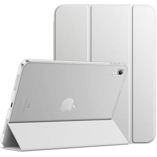 JETech Fodral för iPad (A16) 11:e/10:e Generationen (2025/2022), Slim Stativ Hård Baksida Skal Case Automatisk Uppvakning/Sömn-Funktion (Silver)