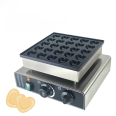 XEOLEO Electric Heart Shaped Waffle Maker 850W 25 Holes Mini Dutch Pancake Maker Dutch Poffertjes