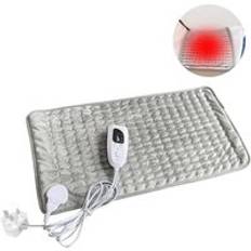 Fuktig och torr värmeterapi elektrisk värmedyna snabbvärmande maskintvättbar soft touch digital led-kontroller smärtlindring - Uk-kontakt
