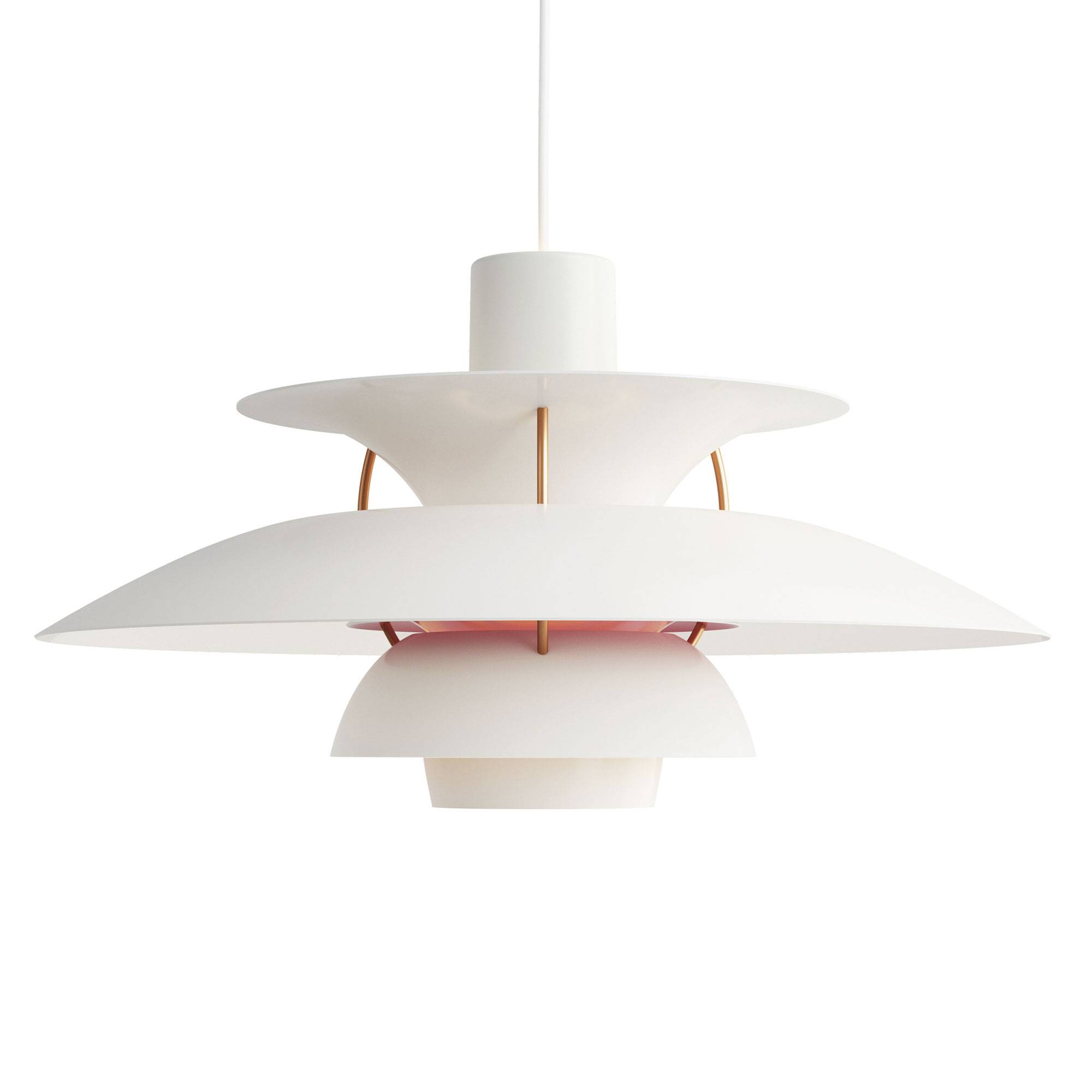 Louis Poulsen PH 5 Pendel af Poul Henningsen Hvid Moderne.