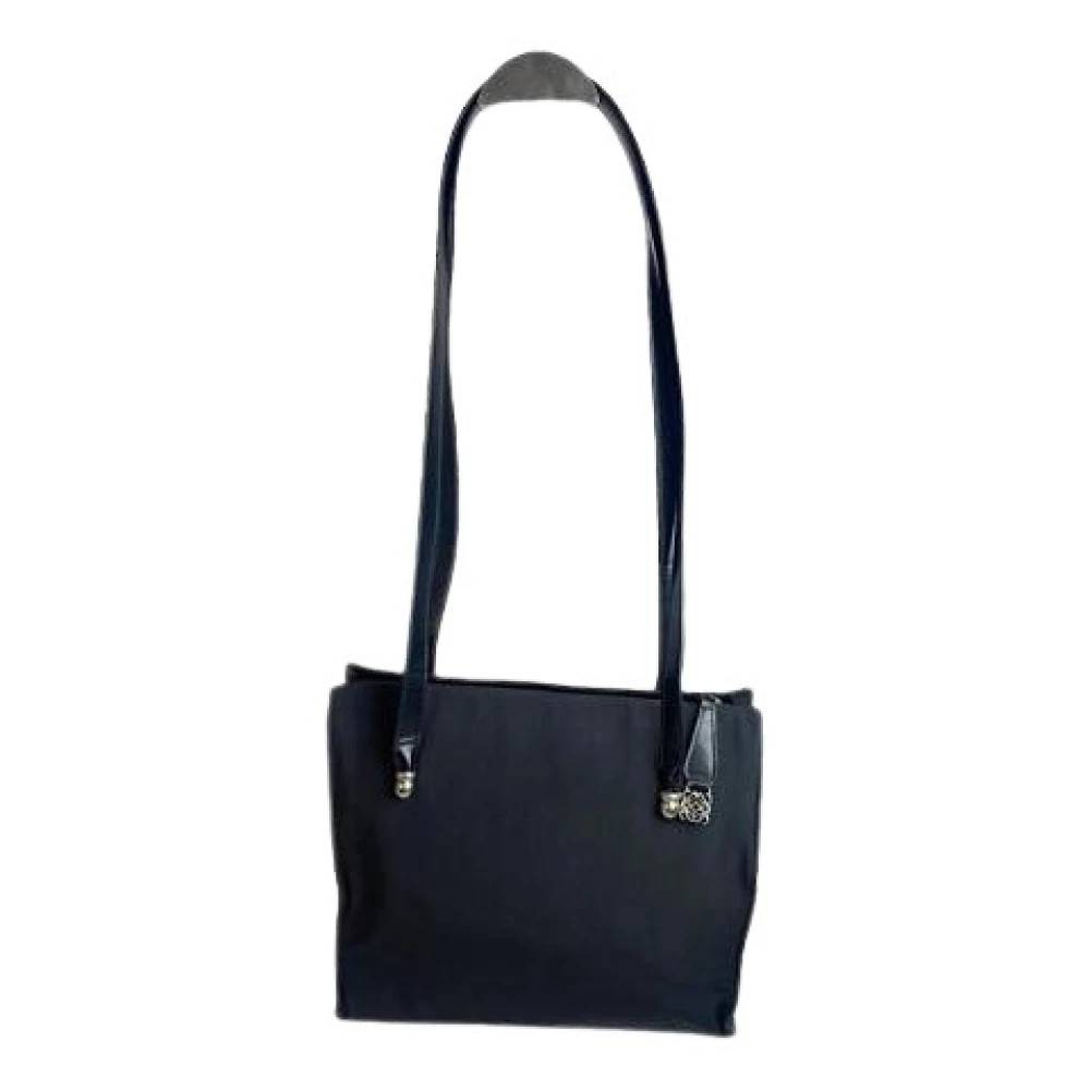Loewe Pre-owned Pre-owned Stof Håndtaske - Vintage - Dame - Sort - ONE SIZE - Uld