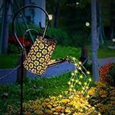 Fohil Solar Vattenkanna Garden Lampa, Solar Lights Vattentät Utomhus med LED Bracket Ljuskedjor Trädgårdsdekorationer för Gård Terrass, Trädgård, Balkong Gångväg