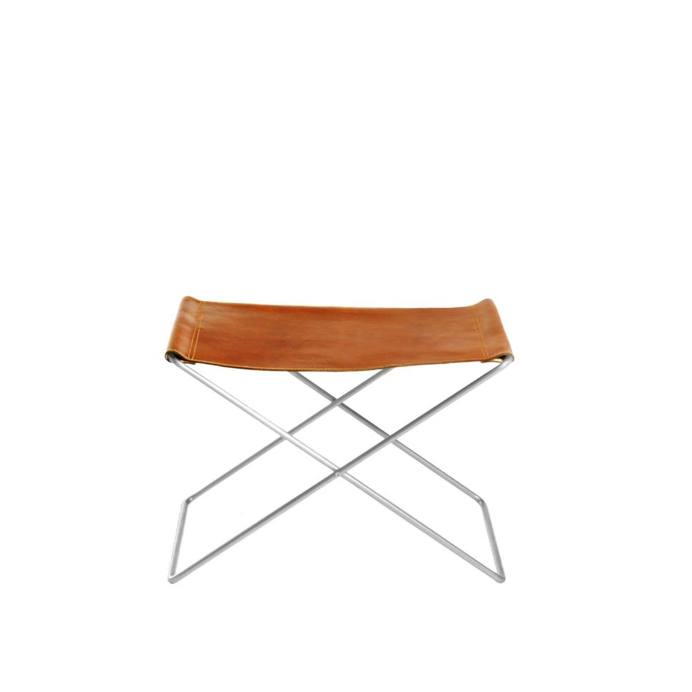 OX Denmarq - Ox Stool, Stainless Steel Frame, Leather: Hazelnut - Sittpallar - Dennis Marquart - Brun - Läder/Metall
