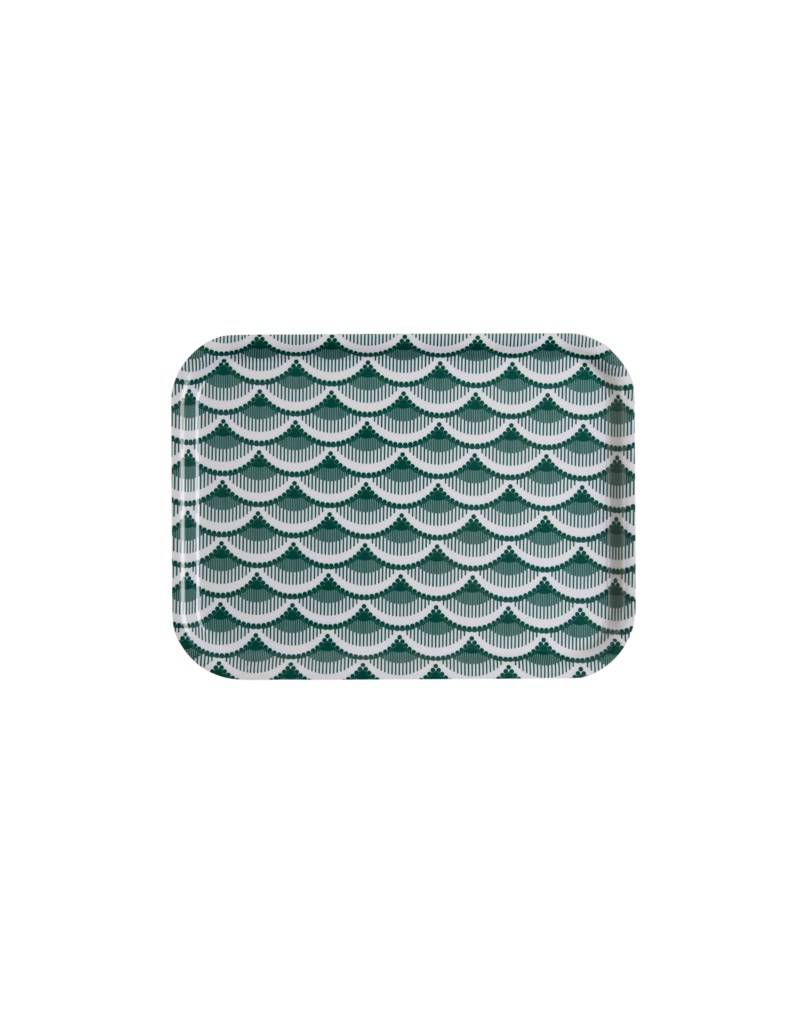 Bricka rektangulär s green waves