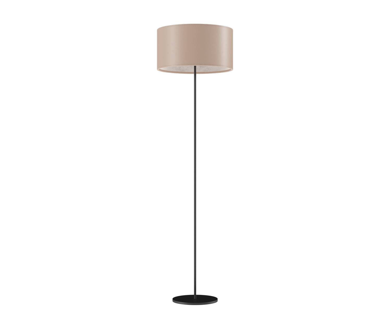 Cylinder Golvlampa Läder | 42 cm | Crude Nature - Beige (42 cm)