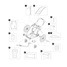 Thule Chariot Sport 1 Reservdelar 21 Art.nr 1540105291 Cargo Bag Hinge Bracket-R