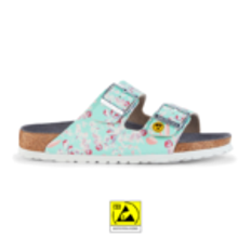 Birkenstock Pro Arizona ESD sandal smal bredde grøn blomster