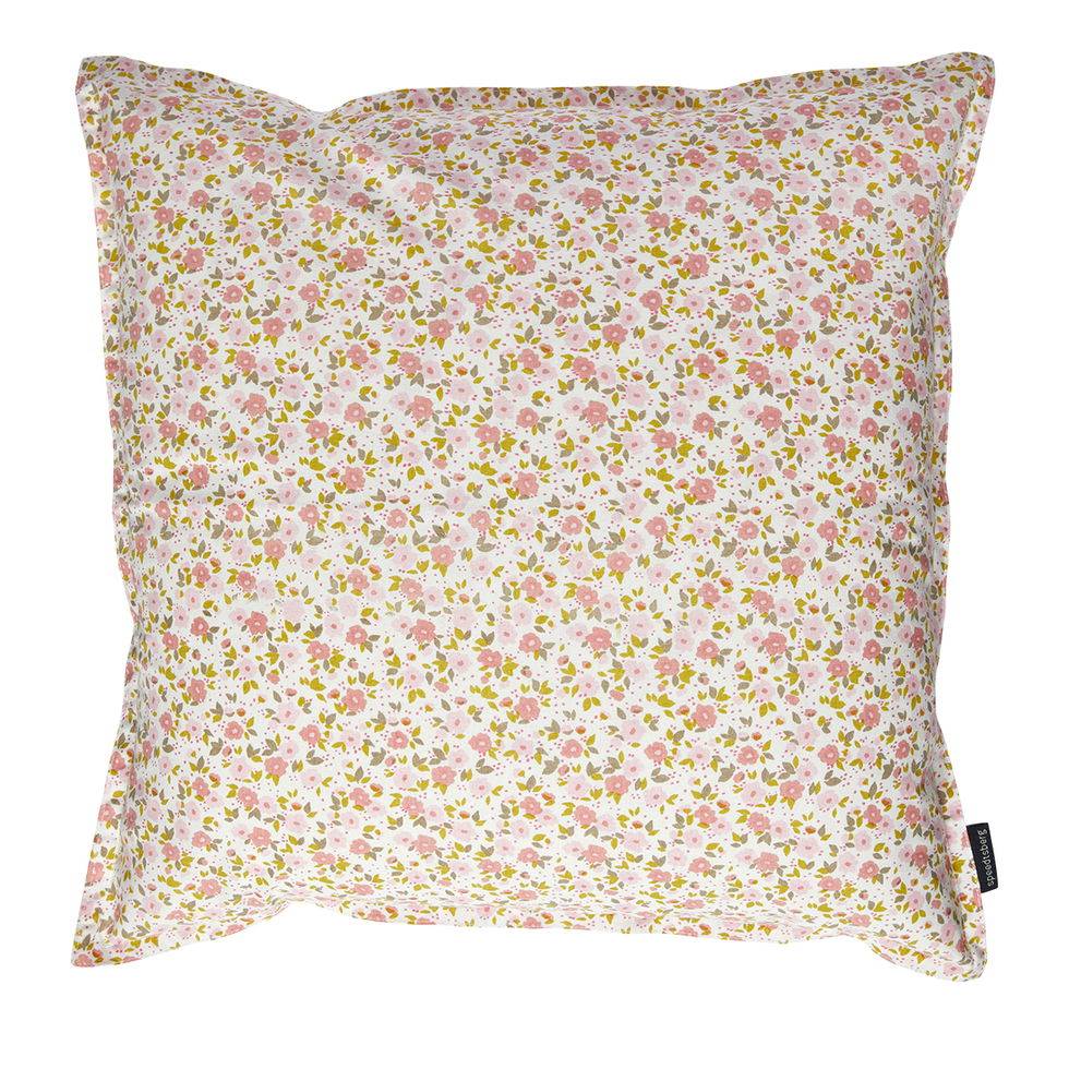 Speedtsberg - Pudebetræk u/fyld 50x50cm blomstermønster Lyserød