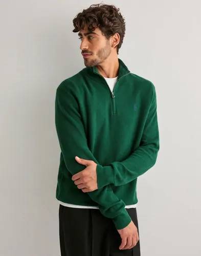Polo Ralph Lauren Mesh-Knit Cotton Quarter-Zip Sweater Half zip Grön - Medium