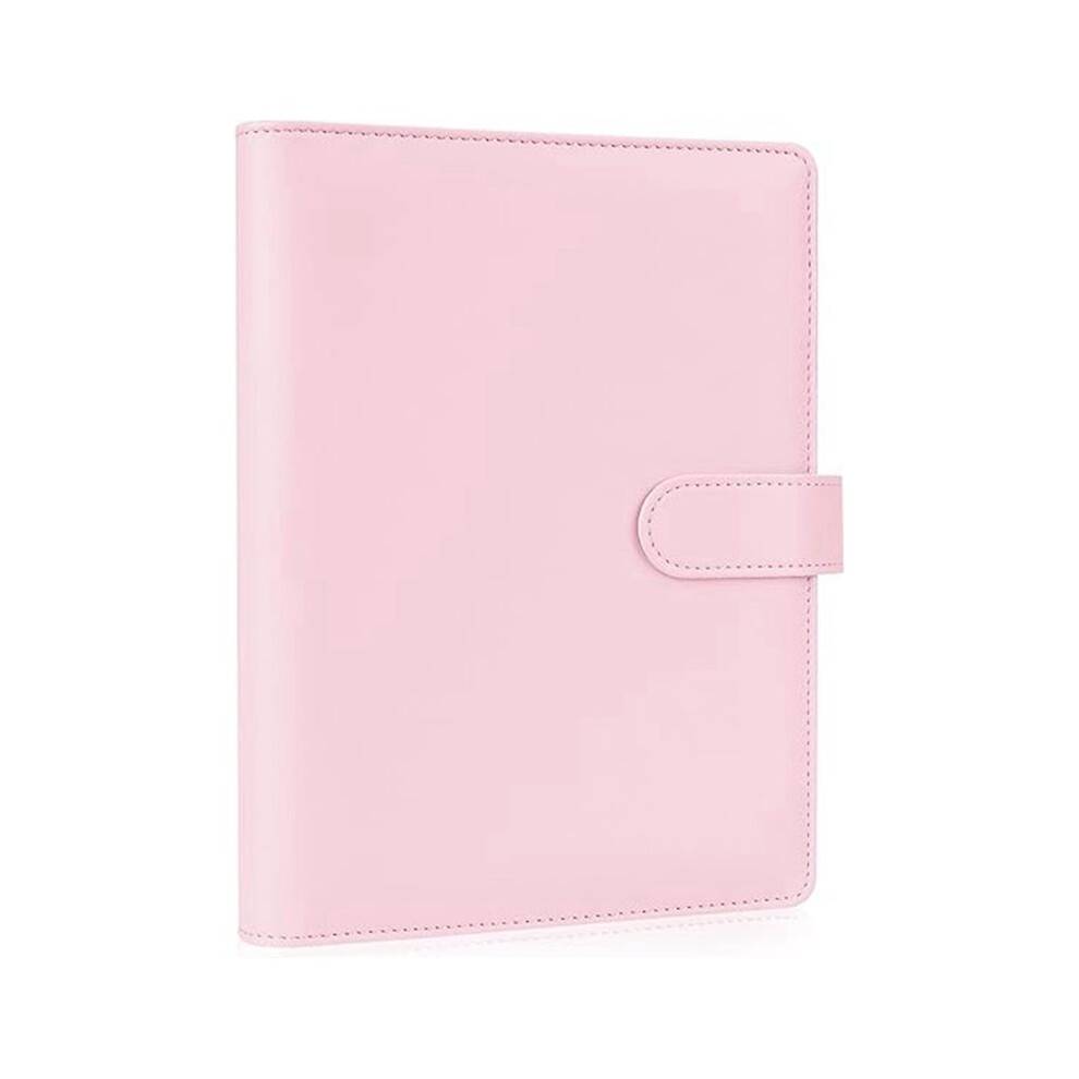 PU Leather A5 Ring Binder with Magnetic Closure 6 Ring Binder Cover for A5 Filler Paper, Refillable Notebook C