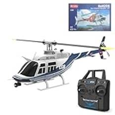 BuildCubes C138 1/33 206 RC helikopter, 2,4G 6CH RC helikopter utomhus inomhus, hobby RC flygplan med optisk flödepositionering, RC militärt flygplan, leksaker gåvor -RTF