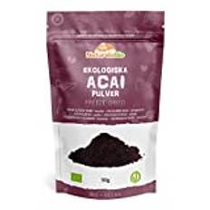 Ekologiska Acai Pulver - Freeze Dried - 50 g. Organic Acai Berry Powder. Açaí Bärpulver producerat i Brasilien, frystorkat, rått och framställt av açaíbärets fruktkött. NaturaleBio