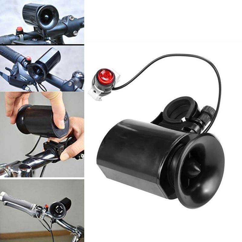 Cykelhorn Elektronisk Svart Högtalare 6 Bike Bell Högt ljud Ultra Siren Alarm