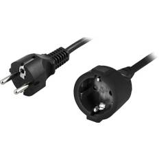 Förlängningskabel 230 V Schuko 10 meter svart
