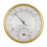 Bastu termometer hygrometer, vägg termometer temperatur fuktighetsmätare exakt fångad för inomhus