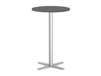 (ComputerSalg) Bord Amy Ø650 H1050mm Antracit laminat Alugråt understel