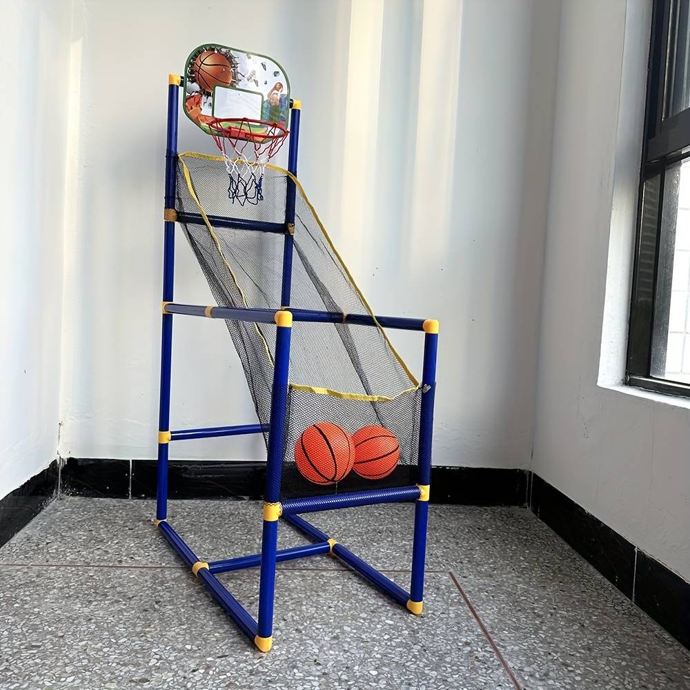 3pcs 1pc Basketball Rack And 2pcs Balls Arcade Basketball Game Set - Indoor/outdoor , Easy Setup With Pump And Balls, Ideal Holiday And Birthday Gift