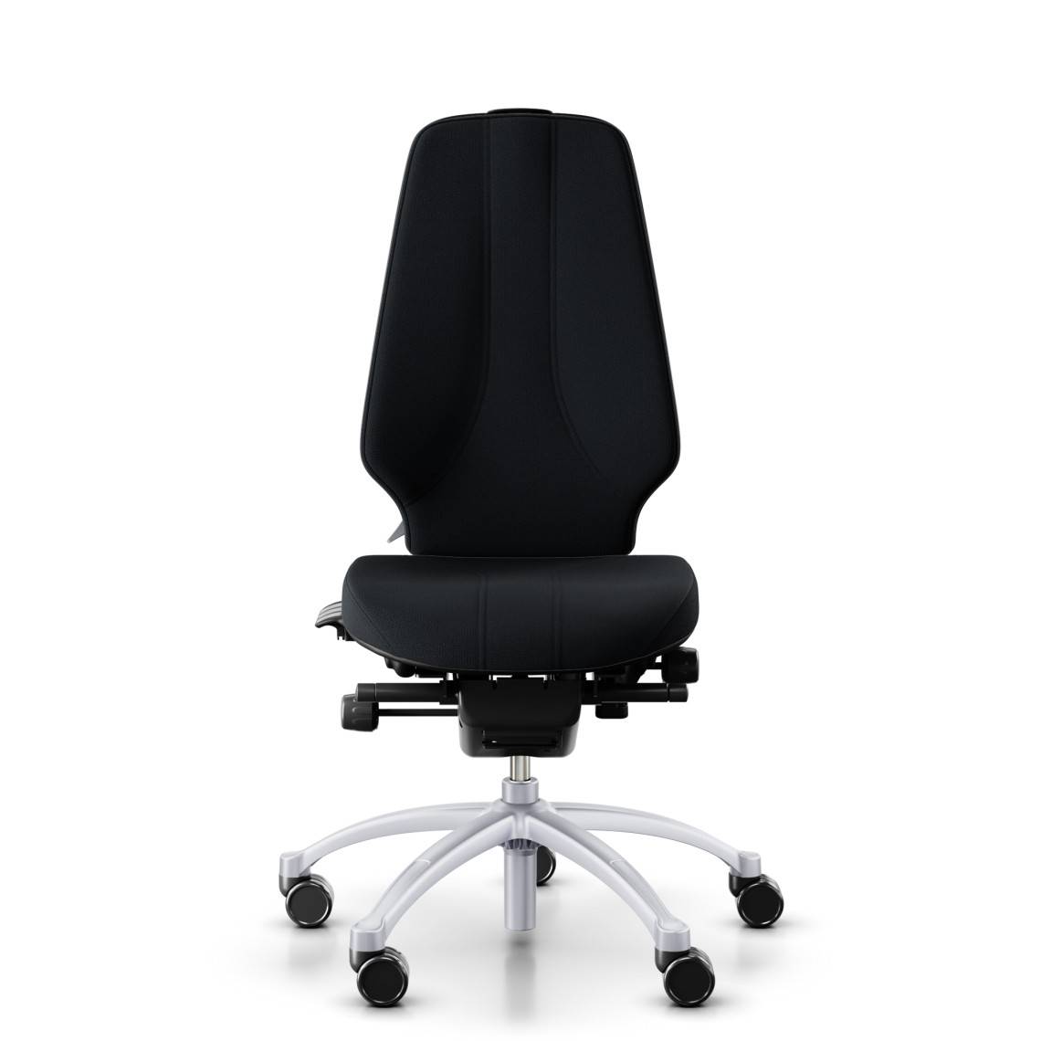 Kontorsstol RH Logic 400, Tyg Black (Select SC60999), Nackstöd Nej, Armstöd Nej, Fotkryss Silver, Val av hjul Hjul för mjuka golv